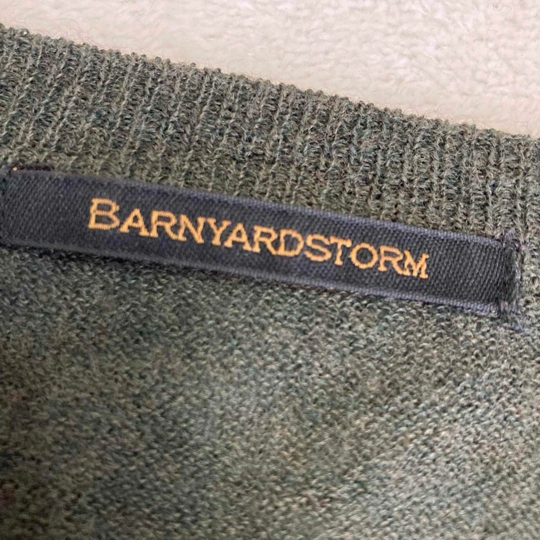BARNYARDSTORM(バンヤードストーム)のバンヤードストーム　クルーネックセーター 薄手　サイズ0　グレー系　バイカラー レディースのトップス(ニット/セーター)の商品写真