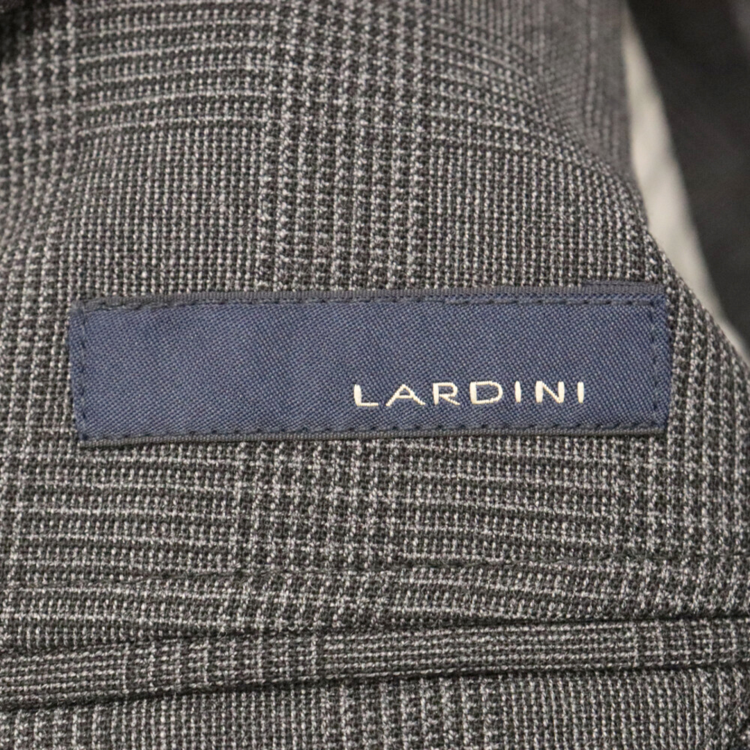 LARDINI ラルディーニ ハウンドトゥースチェック柄 ノッチドラペル 3B テーラードジャケット グレー PQ32528AE メンズのジャケット/アウター(テーラードジャケット)の商品写真