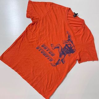 US 古着　Tシャツ　GATOR STOMPIN' オレンジ　M 輸入　ワニ(Tシャツ/カットソー(半袖/袖なし))