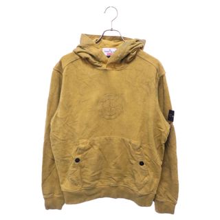 シュプリーム(Supreme)のSUPREME シュプリーム 19SS × Stone Island Hooded Sweatshirt ストーンアイランド ロゴ刺繍 ワッペンロゴ スウェット プルオーバーパーカー イエロー 702560152(パーカー)