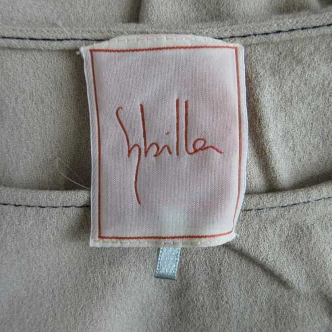 Sybilla(シビラ)のシビラ SYBILLA 美品 ウールブラウス カットソー ベージュ Mサイズ レディースのトップス(Tシャツ(長袖/七分))の商品写真