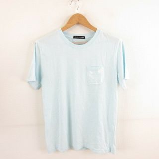 テットオム(TETE HOMME)のテットオム TETE HOMME Tシャツ 丸首 半袖 プリント 水色 L(Tシャツ/カットソー(半袖/袖なし))