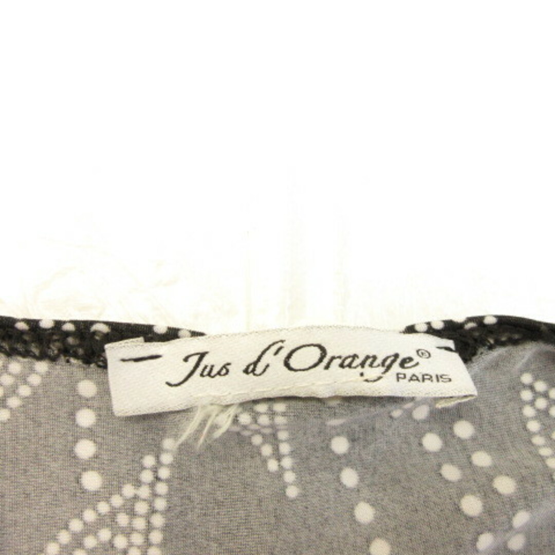 ジュドランジュ JUS D'ORANGE ひざ丈ワンピース 半袖 花柄 黒 レディースのワンピース(ひざ丈ワンピース)の商品写真