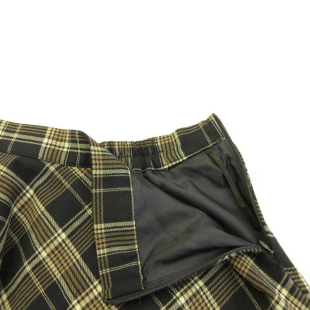 グラシア GLACIER チェック柄フレアスカート ロング 紺 ベージュ S レディースのスカート(ロングスカート)の商品写真