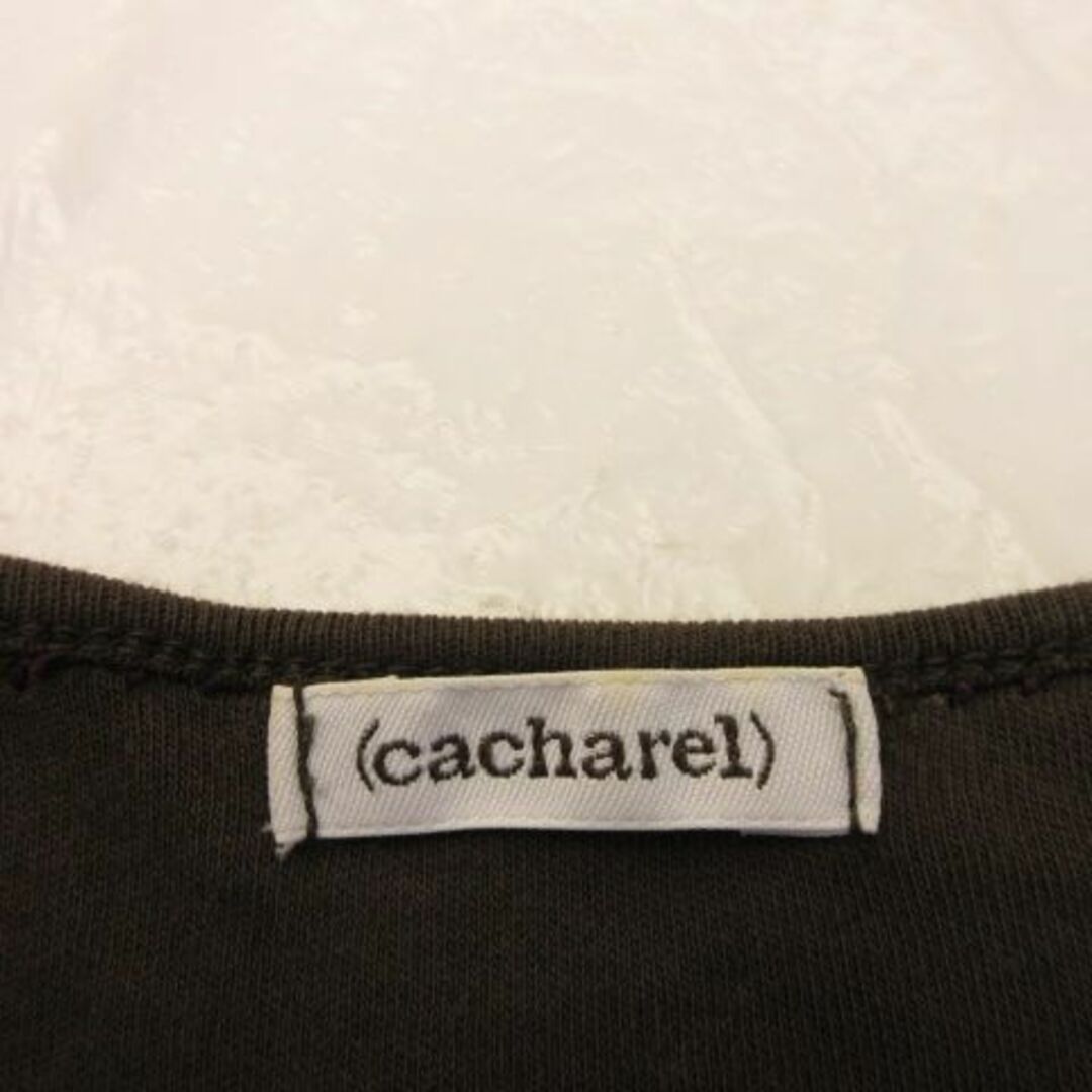 cacharel(キャシャレル)のキャシャレル cacharel カットソー 長袖 Vネック 茶 *A987 レディースのトップス(カットソー(長袖/七分))の商品写真