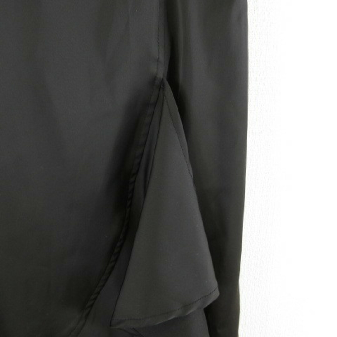 GRL(グレイル)のグレイル GRL フリルアシンメトリースカート ミモレ丈 黒 S *T175 レディースのスカート(ロングスカート)の商品写真