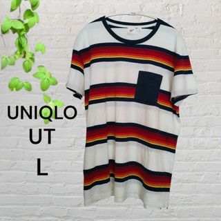 マイケルバスティアン(MICHAEL BASTIAN)のUNIQLO　UT　ユニクロ　マイケルバスティアン　ボーダーTシャツ　L(Tシャツ/カットソー(半袖/袖なし))