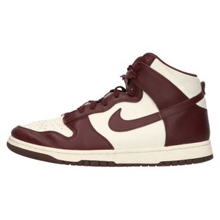 ナイキ(NIKE)のNIKE ナイキ WMNS DUNK HIGH BURGUNDY CRUSH DD1869-601 ウィメンズ ダンク ハイ バーガンディ クラッシュ ハイカットスニーカー セイル/ワインレッド US12/29cm(スニーカー)