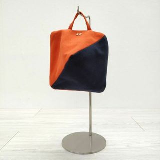 ミナペルホネン(mina perhonen)のmina perhonen block pouch ta7748 ブロックポーチ ポーチ オレンジ ネイビー レディース ミナペルホネン【中古】4-0413G◎(ポーチ)