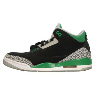 ナイキ(NIKE)のNIKE ナイキ AIR JORDAN 3 RETRO PINE GREEN エアジョーダン 3 ハイカットスニーカー パイングリーン US8.5/26.5cm ブラック/グリーン CT8532-030(スニーカー)