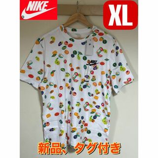 ナイキ(NIKE)の新品ナイキ NSW SO3 AOP S/S TシャツDQ1054フルーツ総柄XL(Tシャツ/カットソー(半袖/袖なし))