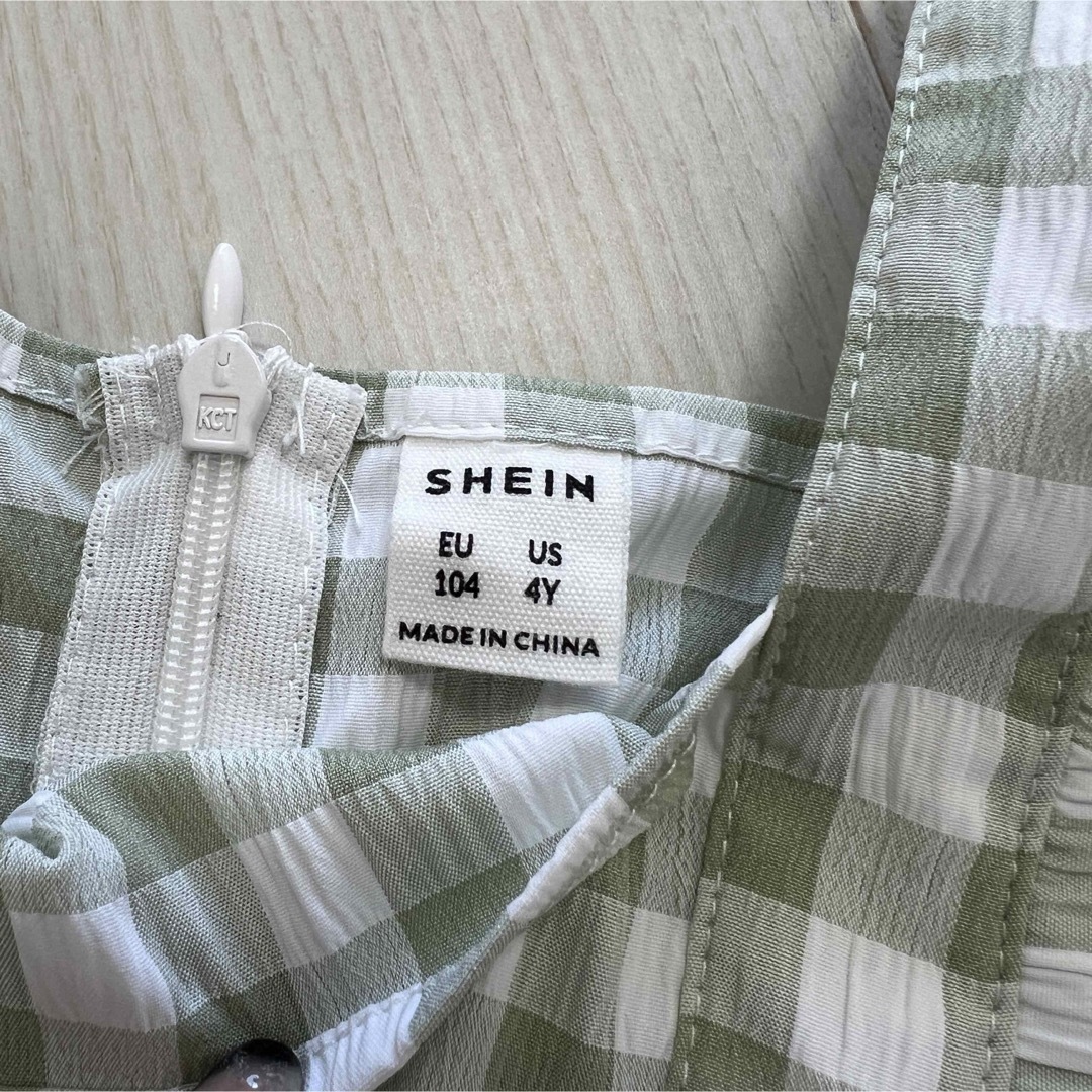 SHEIN(シーイン)のSHEIN  ギンガムチェック ジャンプスーツ キッズ/ベビー/マタニティのキッズ服女の子用(90cm~)(パンツ/スパッツ)の商品写真