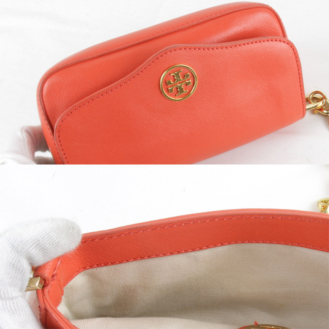 Tory Burch(トリーバーチ)の良品『USED』 Tory Burch トリーバーチ ショルダーバッグ レザー オレンジ【中古】 レディースのバッグ(ショルダーバッグ)の商品写真