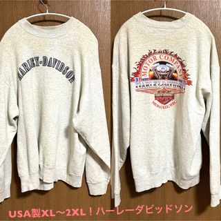 ハーレーダビッドソン(Harley Davidson)のダボッとUSA製XL〜2XLサイズ！ハーレーダビッドソン 古着スウェット ラバー(スウェット)