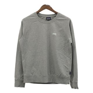 パタゴニア(patagonia)のpatagonia パタゴニア 長袖Ｔシャツ アウトドア ワンポイント ライトグレー (メンズ L) 中古 古着 Q4239(Tシャツ/カットソー(七分/長袖))