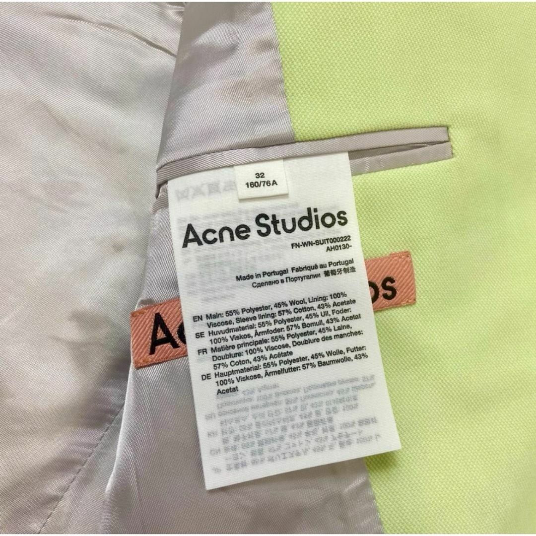 Acne Studios(アクネストゥディオズ)のアクネストゥディオズ　サマーダブルブレストジャケット　ミントグリーン　20SS レディースのジャケット/アウター(テーラードジャケット)の商品写真