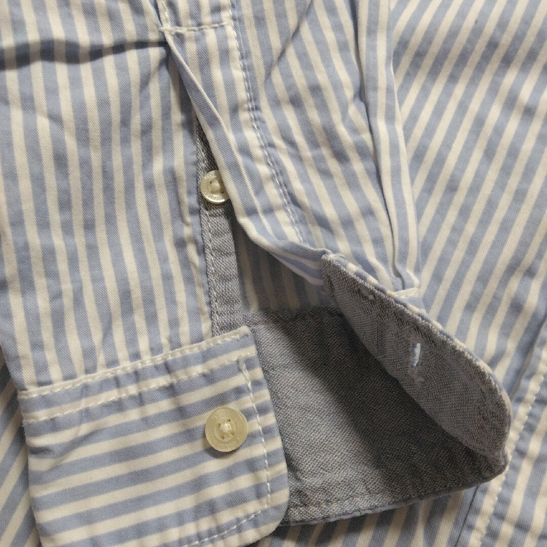 H&M(エイチアンドエム)のH＆M EUR122 エイチアンドエム　シャツ　ストライプ　ライトブルー　綿 キッズ/ベビー/マタニティのキッズ服男の子用(90cm~)(ブラウス)の商品写真
