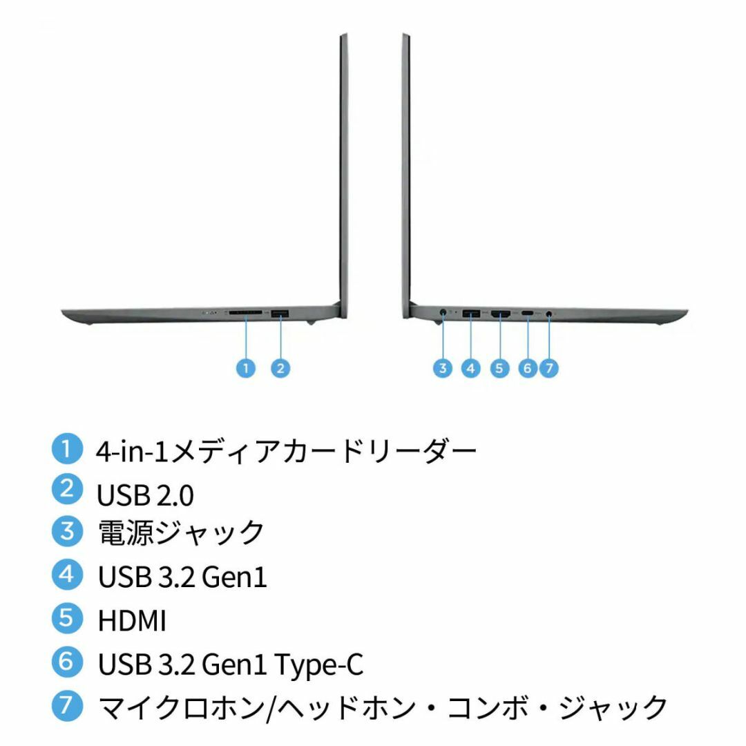 Lenovo(レノボ)の新品 IdeaPad Slim 170 15.6 Ryzen7 5700U スマホ/家電/カメラのPC/タブレット(ノートPC)の商品写真