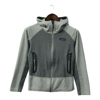 パタゴニア(patagonia)のpatagonia パタゴニア フリースジャケット アウトドア ワンポイント グレー (レディース S) 中古 古着 Q4255(その他)