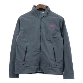 ザノースフェイス(THE NORTH FACE)のTHE NORTH FACE ノースフェイス ソフトシェルジャケット アウトドア グレー (レディース L) 中古 古着 Q4278(その他)