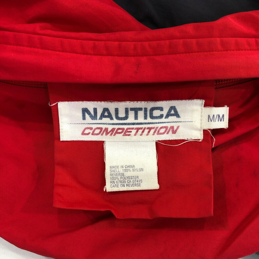 NAUTICA(ノーティカ)のNAUTICA ノーティカ リバーシブル フリースジャケット ワンポイント レッド (メンズ M) 中古 古着 Q4297 メンズのジャケット/アウター(その他)の商品写真