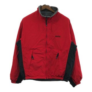 ノーティカ(NAUTICA)のNAUTICA ノーティカ リバーシブル フリースジャケット ワンポイント レッド (メンズ M) 中古 古着 Q4297(その他)