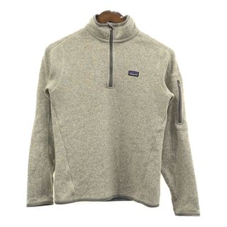 パタゴニア(patagonia)のpatagonia パタゴニア ベターセーター ハーフジップ フリースジャケット アウトドア ワンポイント グレー (レディース S) 中古 古着 Q4295(その他)