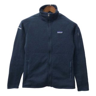 パタゴニア(patagonia)のpatagonia パタゴニア ベターセーター 企業ロゴ フルジップ フリースジャケット アウトドア ネイビー (メンズ S) 中古 古着 Q4304(その他)