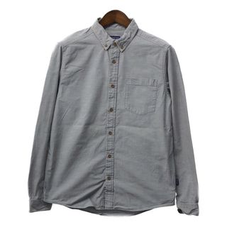 パタゴニア(patagonia)のpatagonia パタゴニア オーガニックコットン 長袖シャツ アウトドア グレー (メンズ M) 中古 古着 Q4311(シャツ)