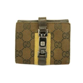 グッチ(Gucci)の【4hd4584】グッチ 財布/GGキャンバス/ジャッキー/05470/キャンバス/ブラウン 【中古】 メンズ/レディース/ユニセックス(財布)