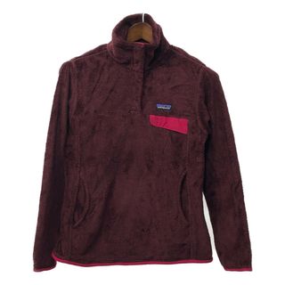 パタゴニア(patagonia)のpatagonia パタゴニア リツール スナップT フリースジャケット POLARTEC アウトドア ワインレッド (レディース M) 中古 古着 Q4309(その他)