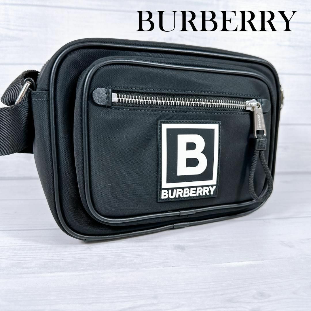 BURBERRY(バーバリー)のBURBERRY パディ Bロゴ ショルダーバッグ ボディバッグ ブラック メンズのバッグ(ボディーバッグ)の商品写真