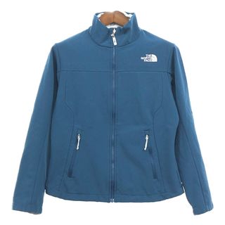 ザノースフェイス(THE NORTH FACE)のTHE NORTH FACE ノースフェイス ソフトシェルジャケット アウトドア キャンプ TNF APEX ブルー (レディース M相当) 中古 古着 Q4336(その他)