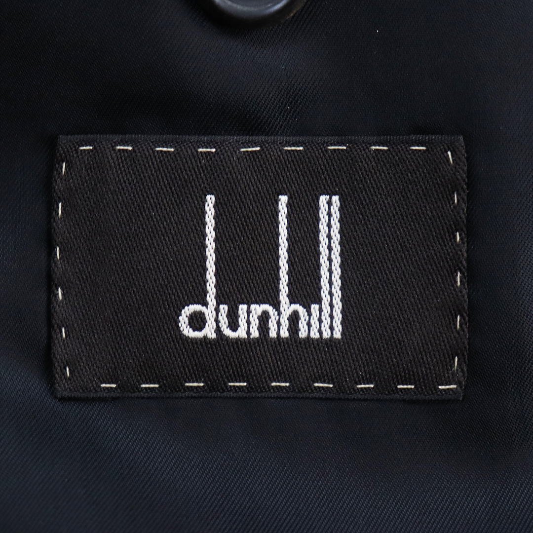 Dunhill(ダンヒル)の極美品○Dunhill ダンヒル カシミヤ100% 裏地ロゴ総柄 比翼仕立て ロングコート/チェスターコート ブラック 52R イタリア製 正規品 メンズ メンズのジャケット/アウター(チェスターコート)の商品写真