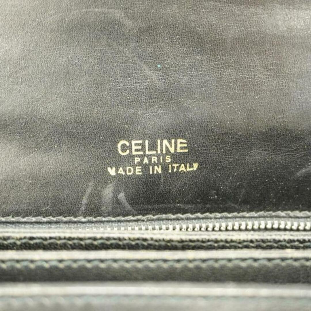 celine(セリーヌ)の【4hd4595】セリーヌ ショルダーバッグ/馬車金具/レザー/ブラック/ゴールド金具 【中古】 レディース レディースのバッグ(ショルダーバッグ)の商品写真