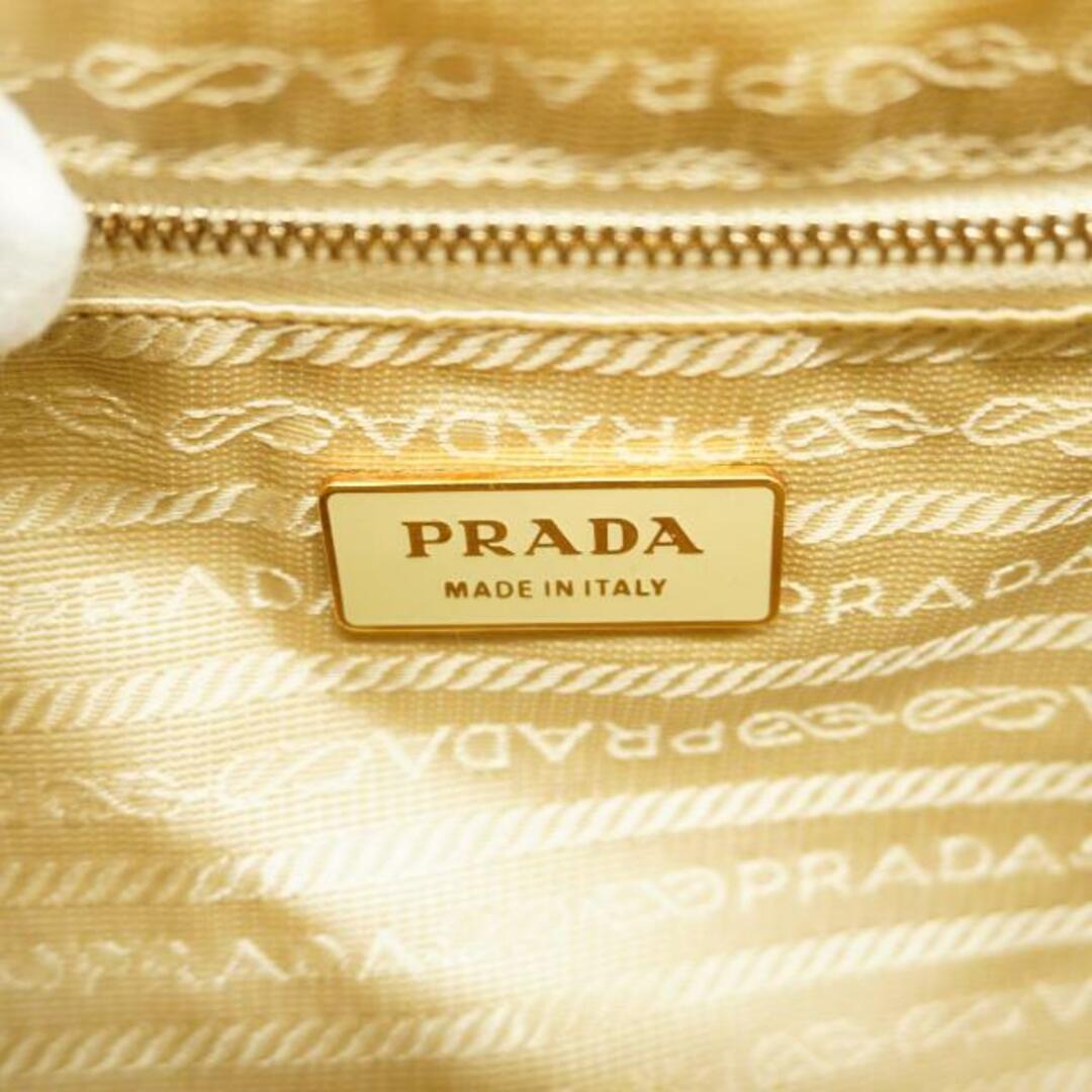 PRADA(プラダ)の【4hd4596】プラダ ハンドバッグ/ナイロン/アイボリー/ゴールド金具 【中古】 レディース レディースのバッグ(ハンドバッグ)の商品写真