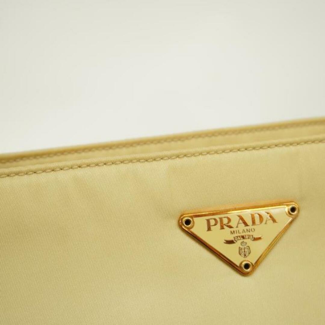 PRADA(プラダ)の【4hd4596】プラダ ハンドバッグ/ナイロン/アイボリー/ゴールド金具 【中古】 レディース レディースのバッグ(ハンドバッグ)の商品写真