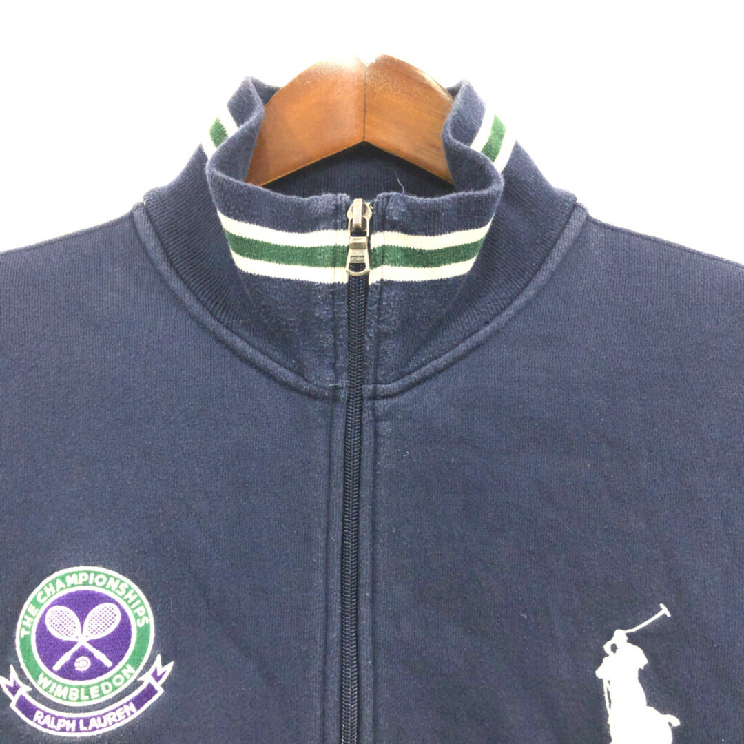 POLO RALPH LAUREN(ポロラルフローレン)のPolo by Ralph Lauren ポロ ラルフローレン ウィンブルドン トラックジャケット テニス サイドライン (メンズ 2XL) 中古 古着 Q4340 メンズのトップス(スウェット)の商品写真