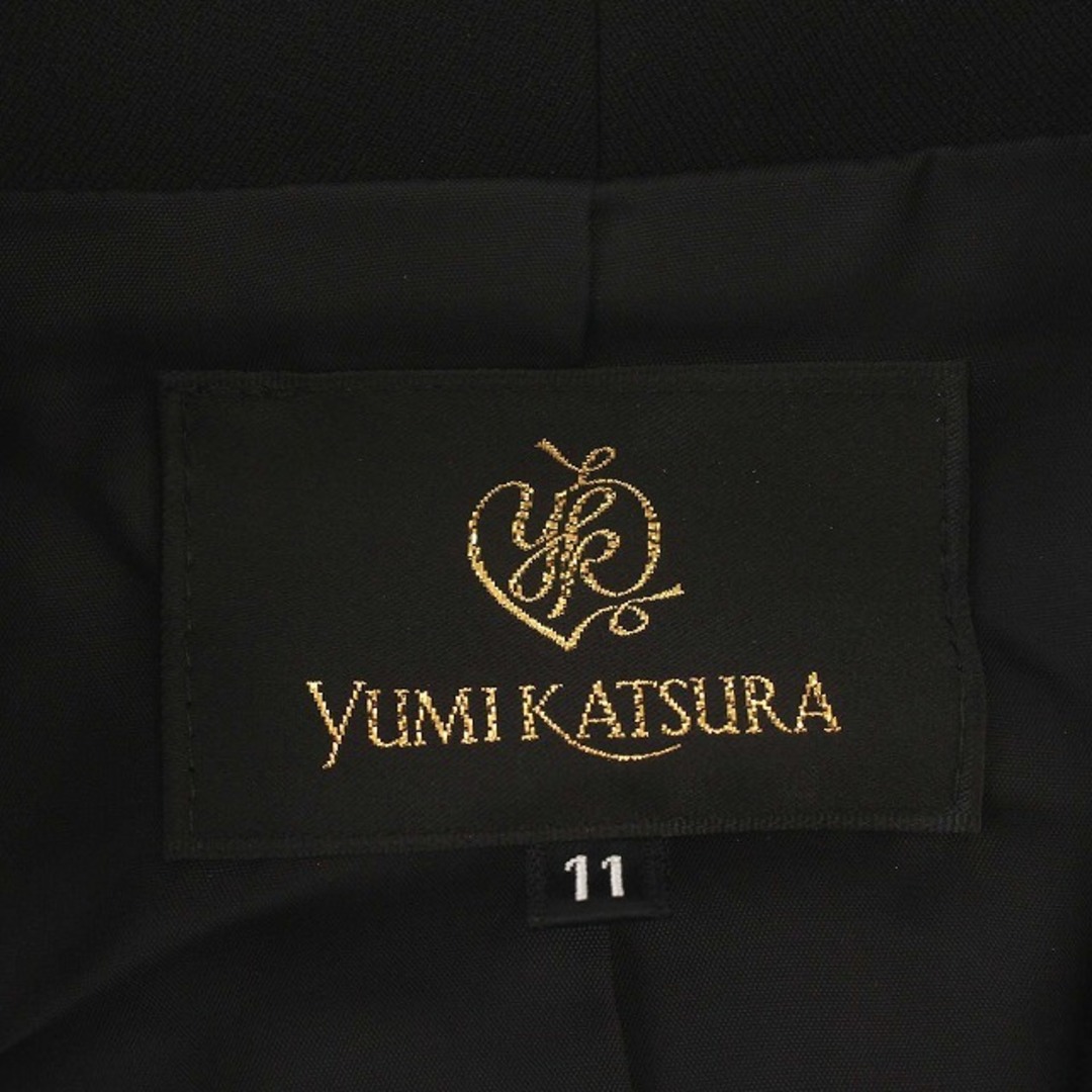 YUMI KATSURA(ユミカツラ)のユミカツラ 桂由美 スーツ セットアップ パンツ ジャケット 11 黒 レディースのフォーマル/ドレス(スーツ)の商品写真
