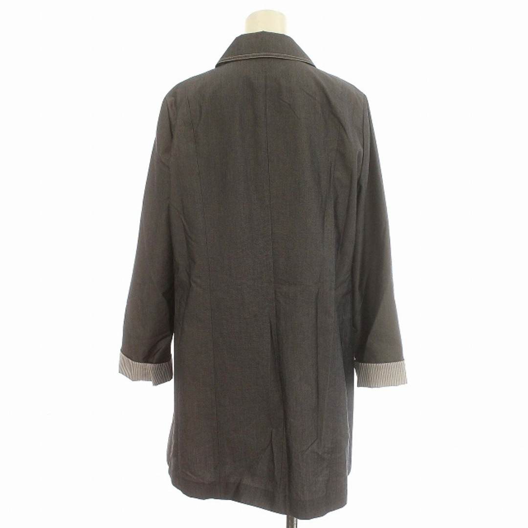 leilian(レリアン)のレリアン ステンカラーコート シルク混 薄手 コート 11 L相当 グレー レディースのジャケット/アウター(その他)の商品写真