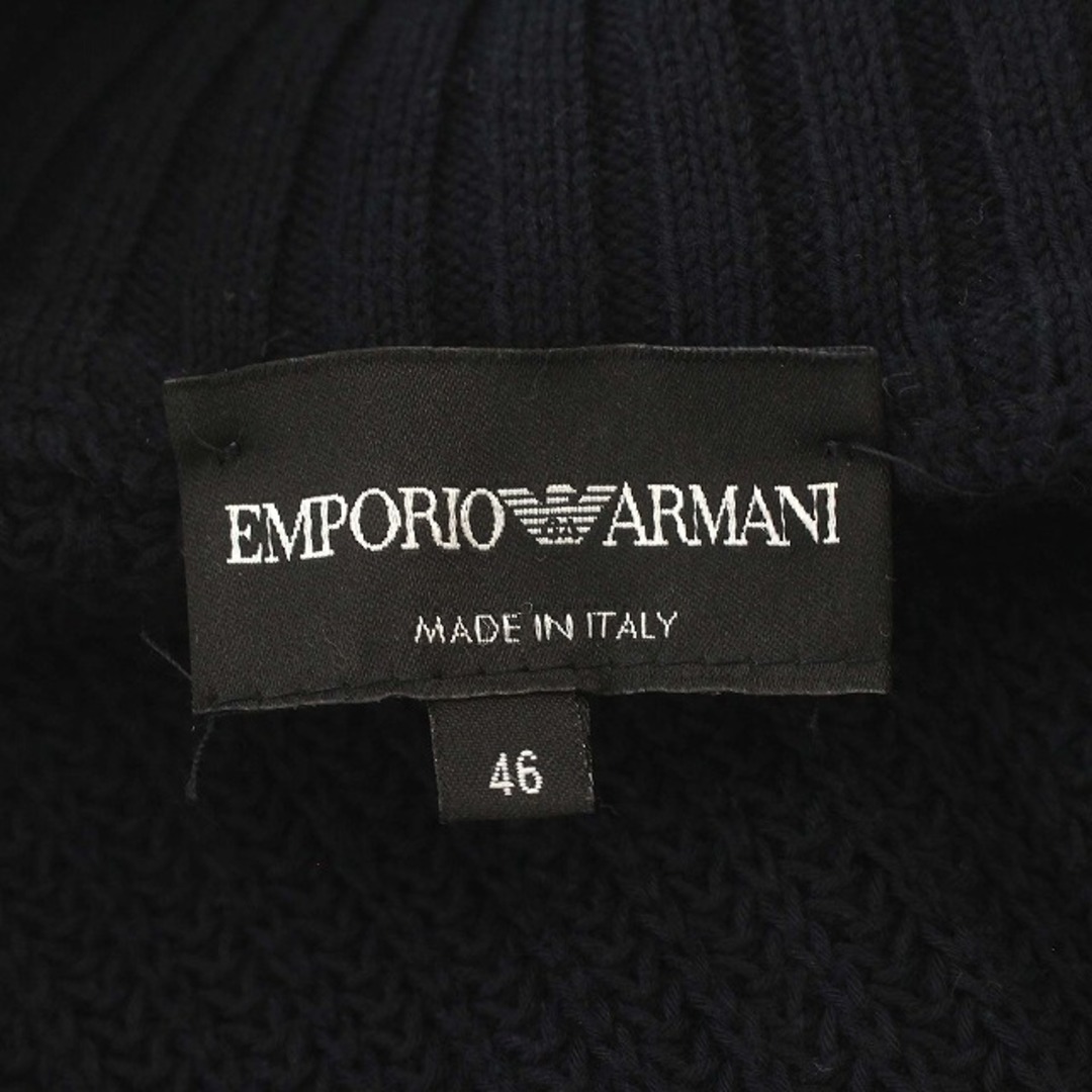 Emporio Armani(エンポリオアルマーニ)のアルマーニ EMPORIO ARMANI カーディガン コットンニット M 黒 メンズのトップス(カーディガン)の商品写真