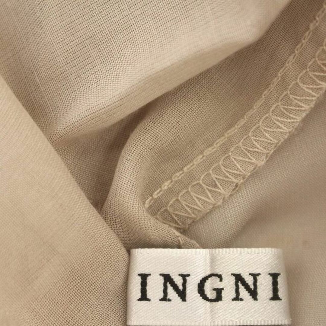 INGNI(イング)のイング INGNI シャツ シースルー パフスリーブ ブラウス F グレージュ レディースのトップス(シャツ/ブラウス(長袖/七分))の商品写真