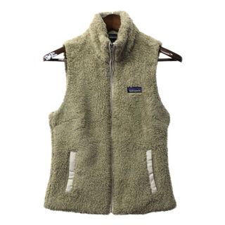 patagonia パタゴニア ロスガトス ボアフリースベスト アウトドア ワンポイント ベージュ (レディース S) 中古 古着 Q4356