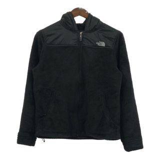 ザノースフェイス(THE NORTH FACE)のTHE NORTH FACE ノースフェイス フーデッド フリースジャケット アウトドア ブラック (レディース M) 中古 古着 Q4362(その他)