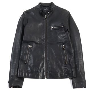 Luftstudioメンズ【良品】Paul Smith　シングルライダースジャケット　レザー牛革　ジップ