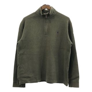 ポロラルフローレン(POLO RALPH LAUREN)のPolo by Ralph Lauren ポロ ラルフローレン ハーフジップ スウェット カーキ (メンズ L) 中古 古着 Q4370(スウェット)