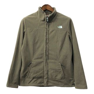 ザノースフェイス(THE NORTH FACE)のTHE NORTH FACE ノースフェイス ソフトシェル フリースジャケット アウトドア カーキ (レディース L) 中古 古着 Q4350(その他)