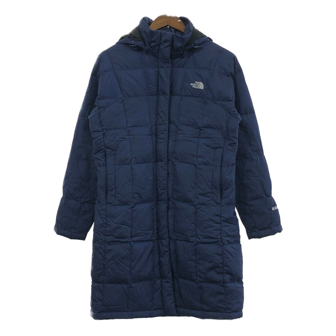 THE NORTH FACE(ザノースフェイス)のTHE NORTH FACE ノースフェイス ダウンコート アウトドア 防寒 600フィル ネイビー (レディース M) 中古 古着 Q4379 レディースのジャケット/アウター(ダウンジャケット)の商品写真