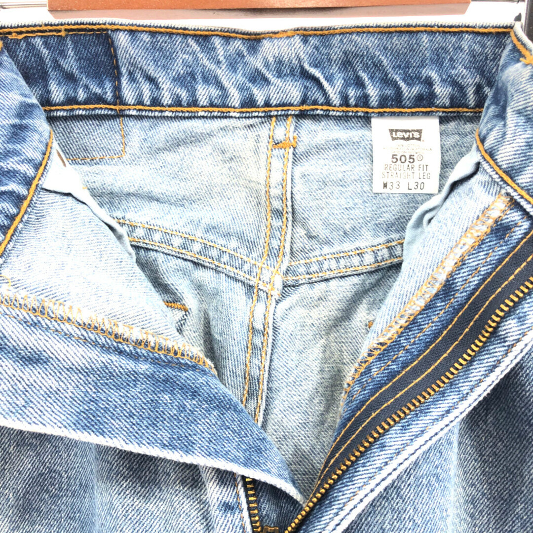 Levi's(リーバイス)の90年代 Levi's リーバイス 505 デニムパンツ アメカジ ブルー (メンズ W33 L30) 中古 古着 Q4405 メンズのパンツ(デニム/ジーンズ)の商品写真