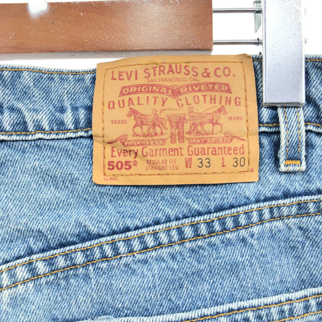 Levi's(リーバイス)の90年代 Levi's リーバイス 505 デニムパンツ アメカジ ブルー (メンズ W33 L30) 中古 古着 Q4405 メンズのパンツ(デニム/ジーンズ)の商品写真